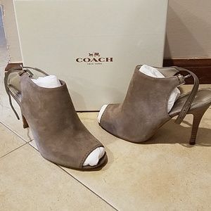 Coach open toe bootie